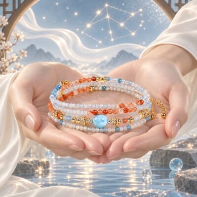 aquarius-zodiac-crystal-energy-wrap-bracelet-02-worn-light-v2 Elemental Zodiac Crystal Wrap Bracelets