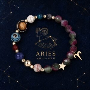 Vitality Zodiac Faceted Crystal Bracelet - Aries