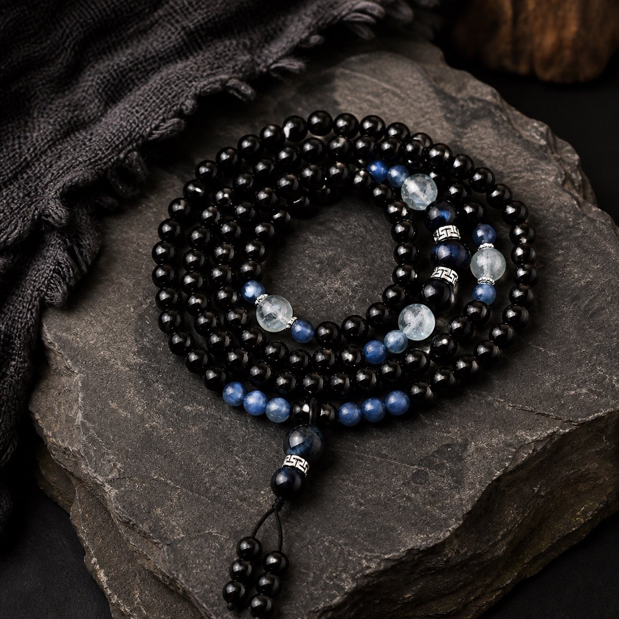 Black Obsidian 108-Bead Mala