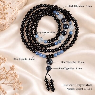 Black Obsidian 108-Bead Mala