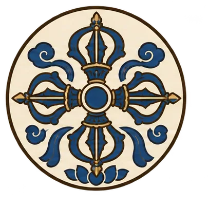 Blue vajra motif