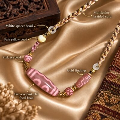Blush Dzi Motif Necklace