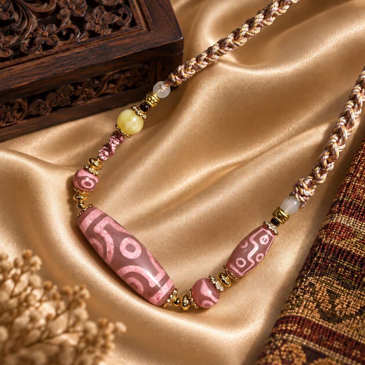 Blush Dzi Motif Necklace