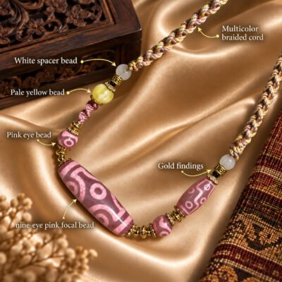Blush Dzi Motif Necklace