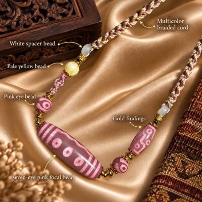 Blush Dzi Motif Necklace