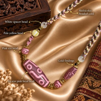 Blush Dzi Motif Necklace