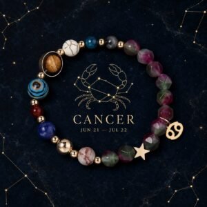 Vitality Zodiac Faceted Crystal Bracelet - Cancer