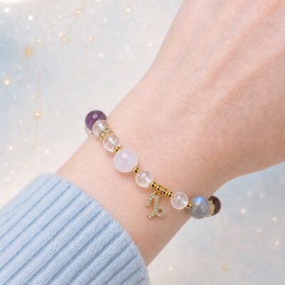 capricorn-03-worn-light-v2 Capricorn Mountain Resolve Zodiac Crystal Bracelet
