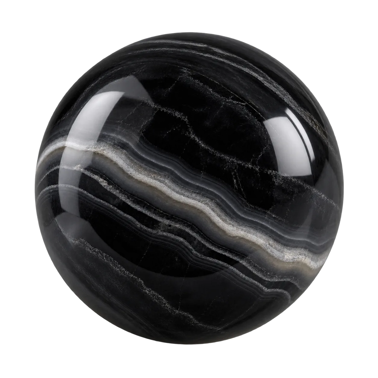 Transparent Onyx crystal bead for Capricorn