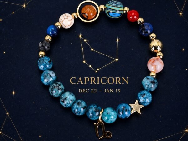 Capricorn Blue Horizon Zodiac Stone Bracelet