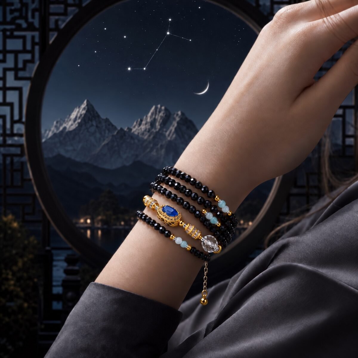 capricorn-zodiac-crystal-energy-wrap-bracelet-02-worn-light-v2 Elemental Zodiac Crystal Wrap Bracelets
