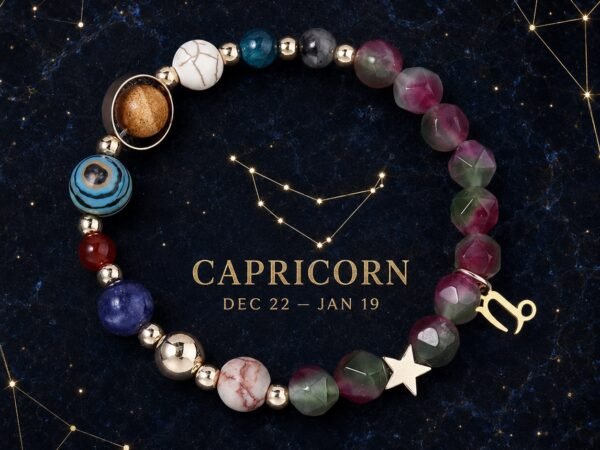 Capricorn Vitality Zodiac Faceted Crystal Bracelet