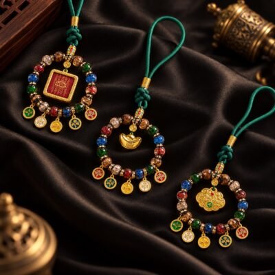 car-charm-collection-silk-curve Tibetan Wealth Guardian Car Charm