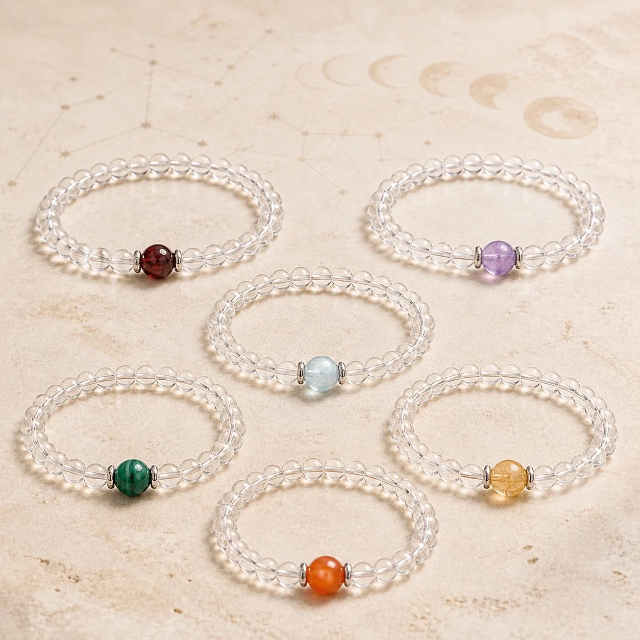 Celestial Birthstone Crystal Bracelet collection