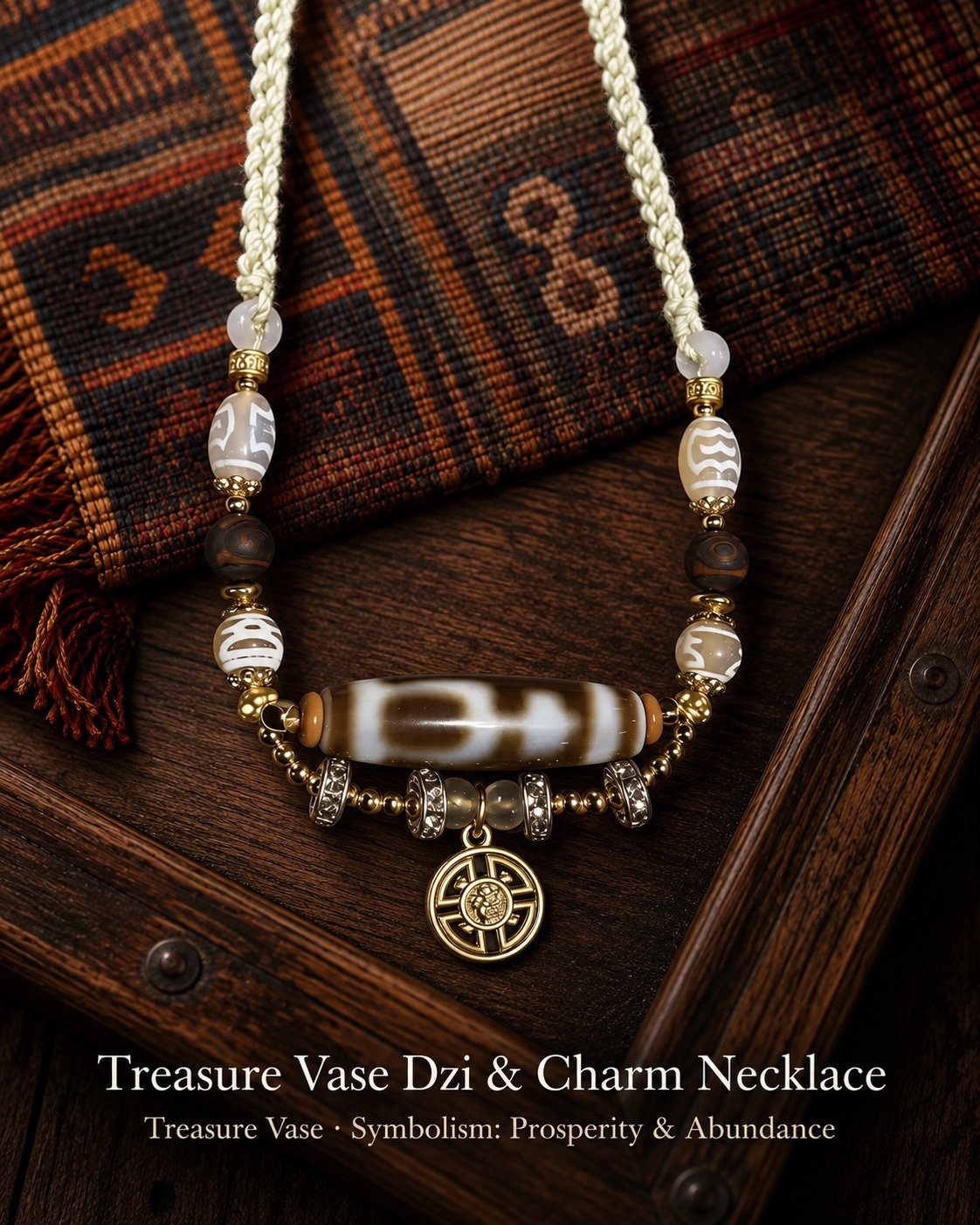 Classic Dzi & Charm Necklace