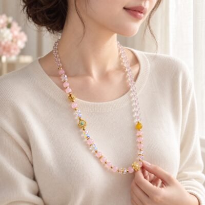 Clear Pink Blessing Charm Chain