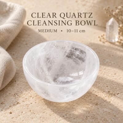 Natural Rose Quartz & Clear Quartz Crystal Cleansing Bowl Collection