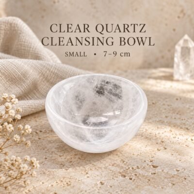 Natural Rose Quartz & Clear Quartz Crystal Cleansing Bowl Collection