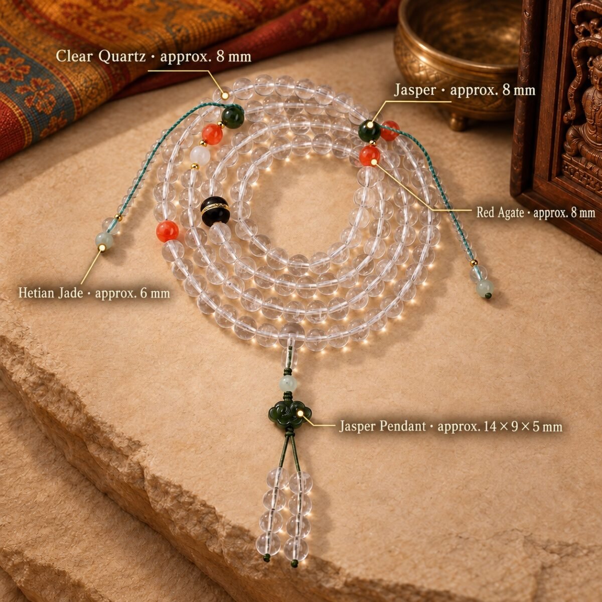 clear-quartz-green-carved-accent-mala-materials-size-en-v3 Clear Quartz Green Carved Accent Mala