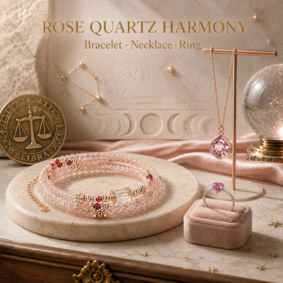 custom-zodiac-jewelry-trio-05-rose-quartz-harmony Custom Zodiac Jewelry Trio — Bracelet, Necklace & Ring Set