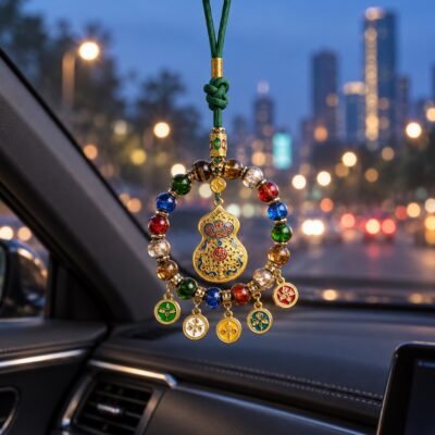 fortune-gourd-car-interior Tibetan Wealth Guardian Car Charm