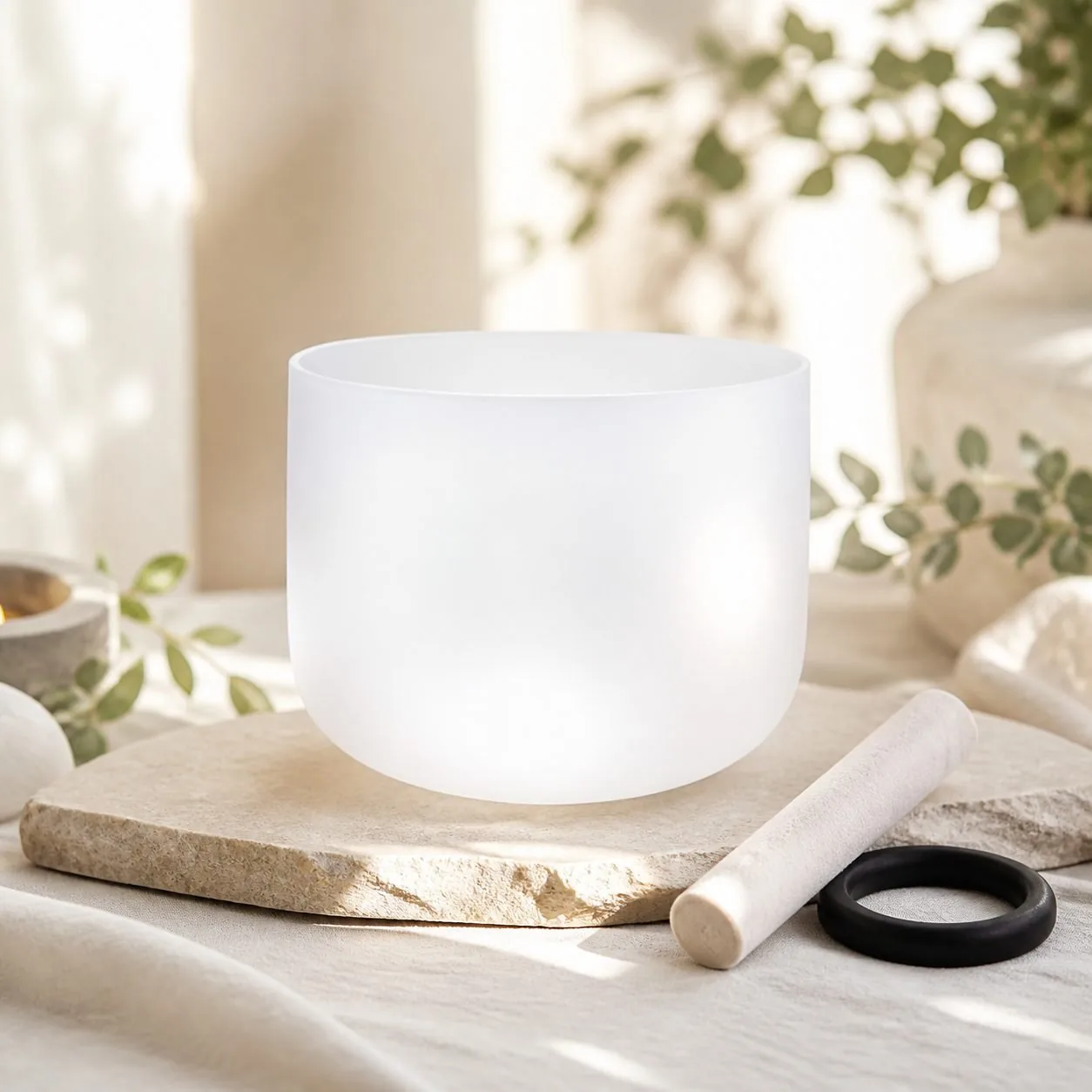 Pure Resonance Frosted Quartz Bowl