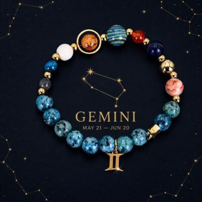 Gemini Blue Horizon Zodiac Stone Bracelet