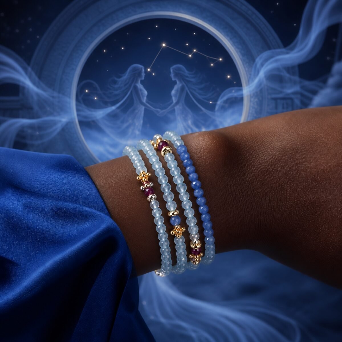 gemini-zodiac-crystal-energy-wrap-bracelet-03-worn-deep-v2 Elemental Zodiac Crystal Wrap Bracelets