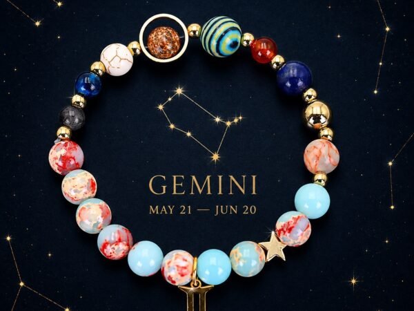 gemini-zodiac-light-planetary-bead-bracelet-01-product-v2 Gemini Planetary Bracelet with sky-blue, cream, and pale marbled natural-stone beads
