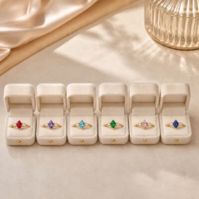 gold-birthstone-marquise-trio-rings-03-vertical-row-boxes Gold Birthstone Marquise Trio Rings