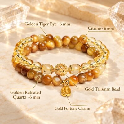 golden-momentum-tiger-eye-and-citrine-wealth-talisman-bracelet-double-strand-6mm-components-en Golden Momentum Tiger Eye & Citrine Wealth Talisman Bracelet