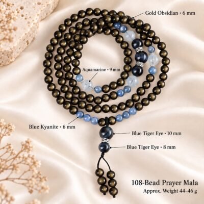Golden Obsidian 108-Bead Mala