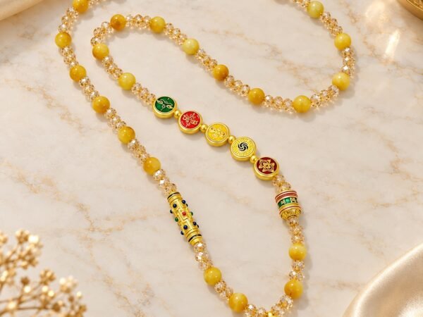 Golden Tiger Eye Wealth Charm Chain