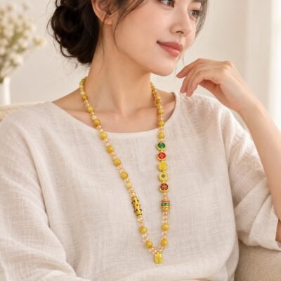 Golden Tiger Eye Wealth Charm Chain