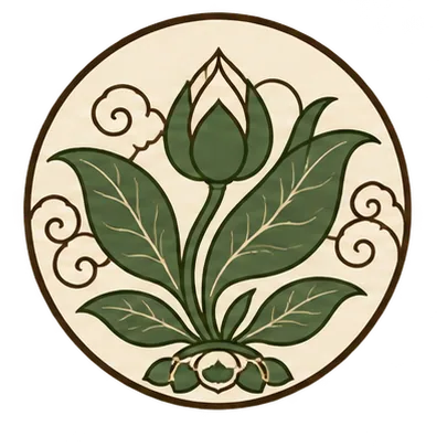 Green lotus motif