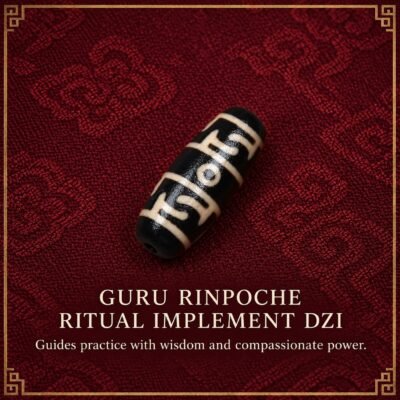 guru-rinpoche-ritual-implement-dzi-v2 Tibetan Dzi Bead for DIY Mala — 20 Sacred Motifs