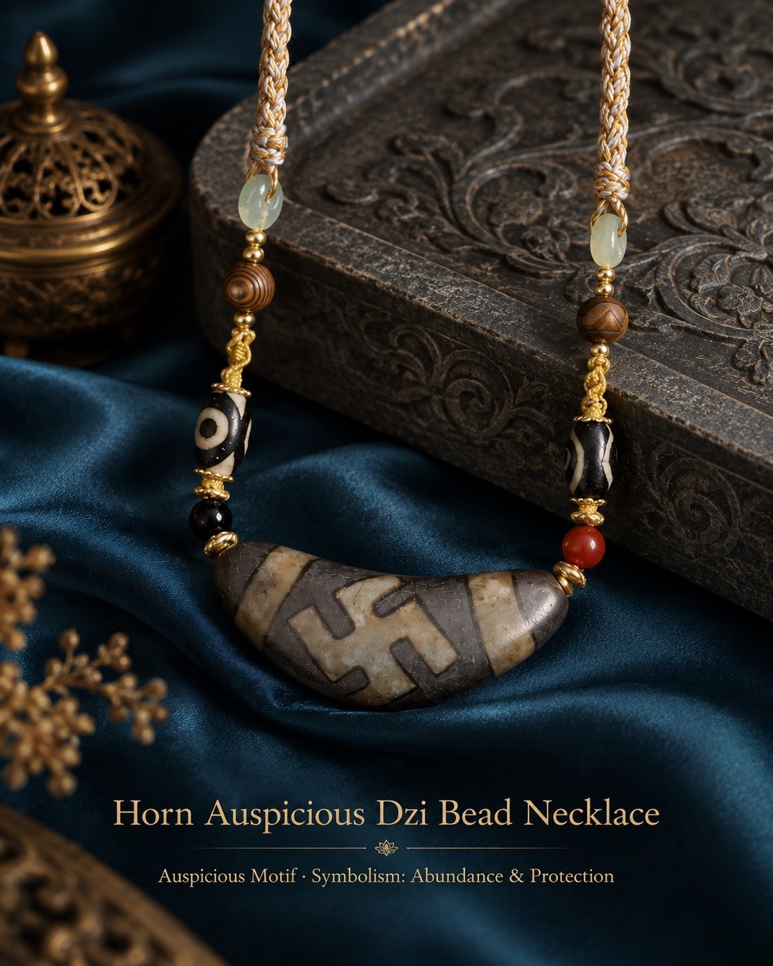 Smoky Umber Statement Bead Necklace