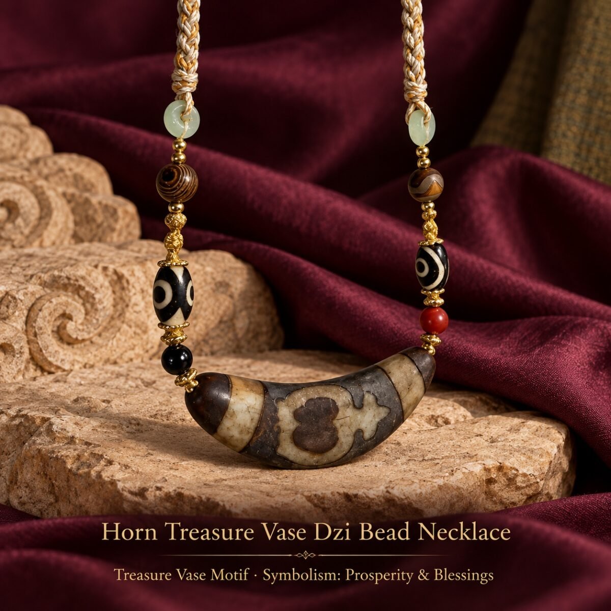 Smoky Umber Statement Bead Necklace