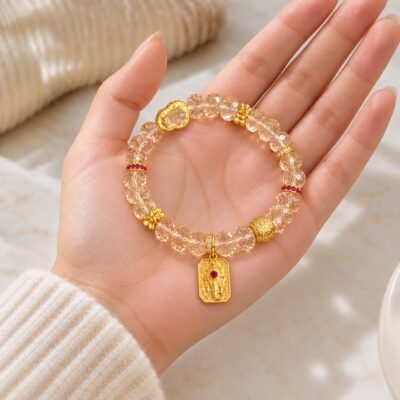 lemon-citrine-wealth-balance-bracelet-02-wearing-front-v3 Lemon Citrine Wealth Balance Bracelet