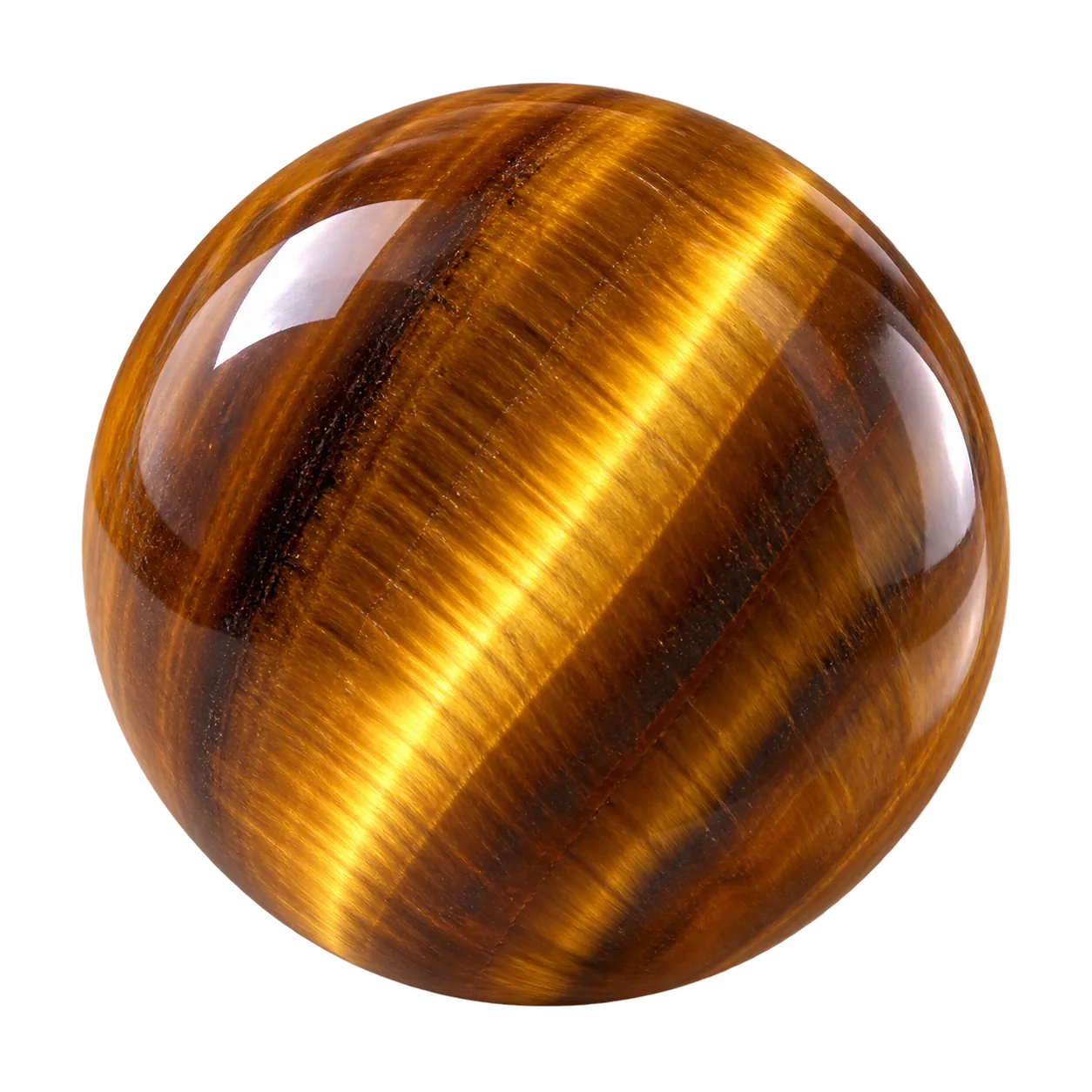 Transparent Tiger’s-eye crystal bead for Leo