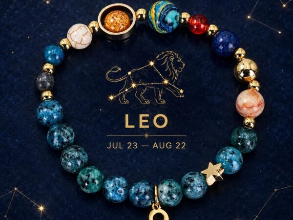 Leo Blue Horizon Zodiac Stone Bracelet