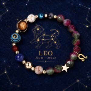 Vitality Zodiac Faceted Crystal Bracelet - Leo