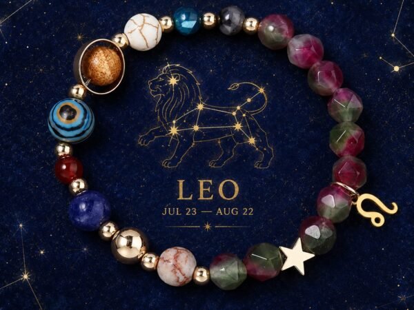 Leo Vitality Zodiac Faceted Crystal Bracelet