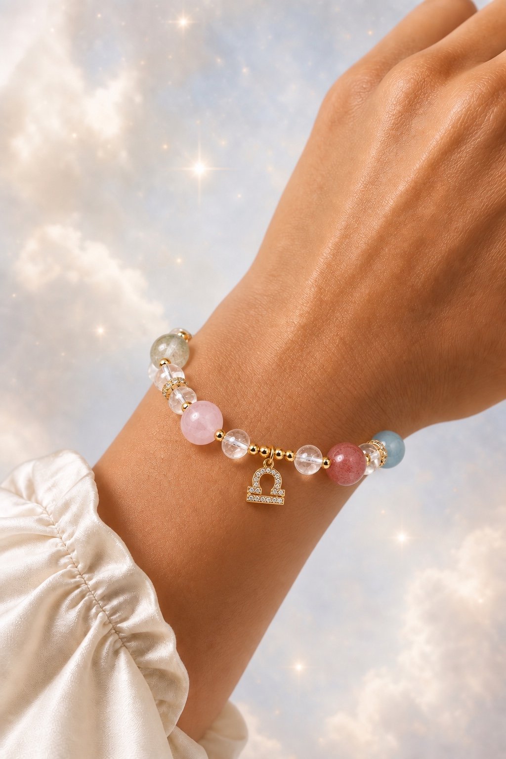 Libra Harmony Glow Zodiac Crystal Bracelet