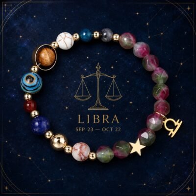 libra-zodiac-red-green-faceted-bracelet-01-product-v2 Libra Vitality Zodiac Faceted Crystal Bracelet