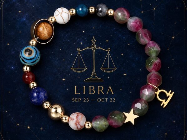 libra-zodiac-red-green-faceted-bracelet-01-product-v2 Libra Vitality Zodiac Faceted Crystal Bracelet