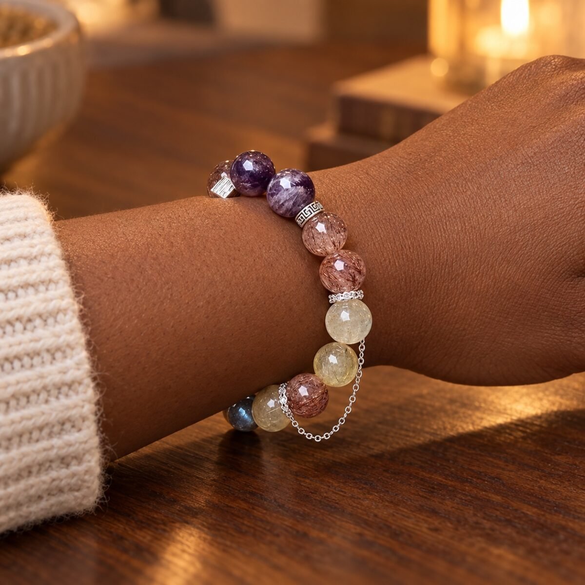 Moonlit Guardian Crystal Bracelet