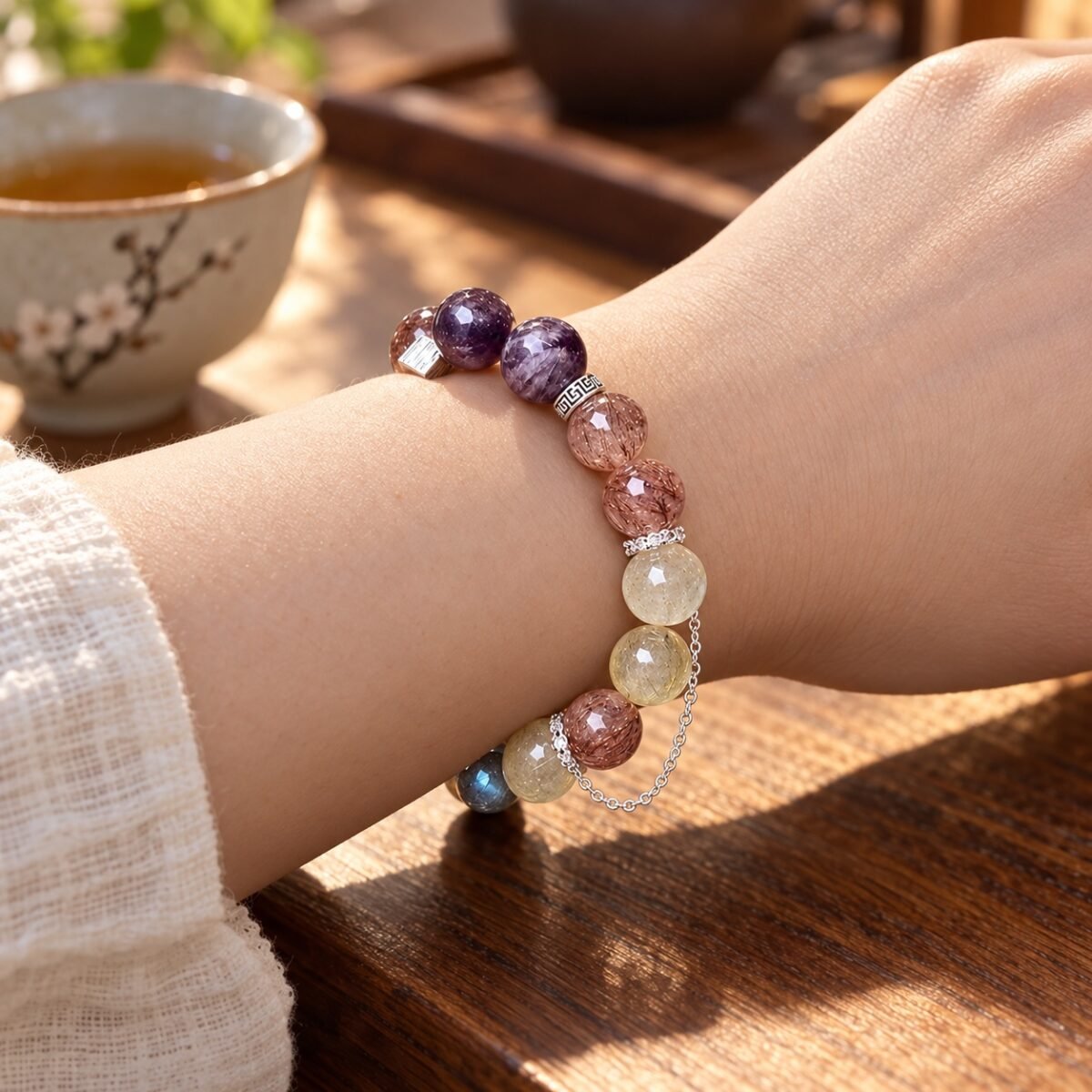 Moonlit Guardian Crystal Bracelet