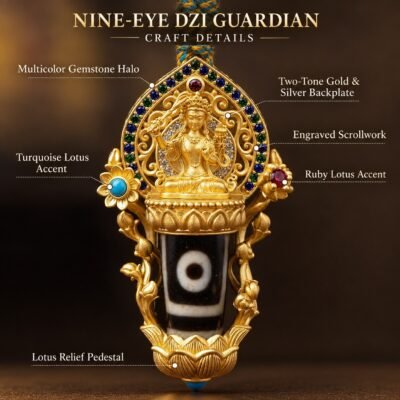 Nine-Eye Dzi Guardian Pendant