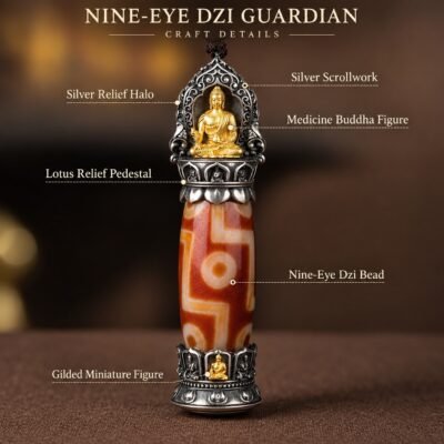 Nine-Eye Dzi Guardian Pendant